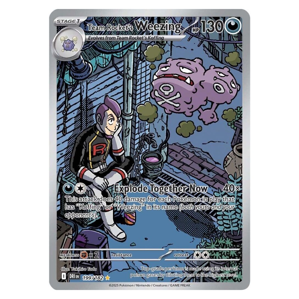 Team Rocket's Weezing - Illustration Rare | 199/182   Weezing del Team Rocket - Illustration Rare | 199/182  
