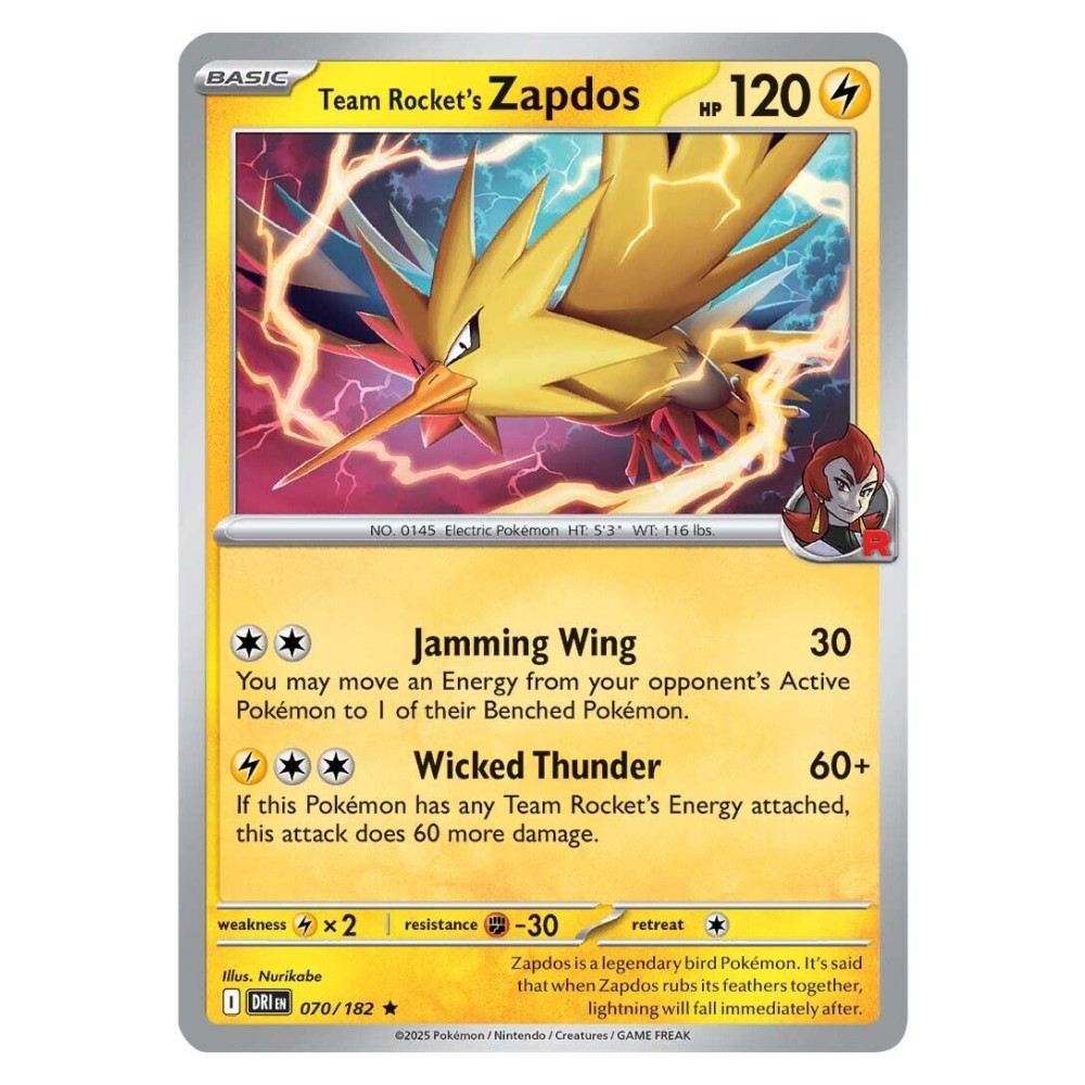 Team Rocket's Zapdos - 070/182   Zapdos del Team Rocket - 070/182  