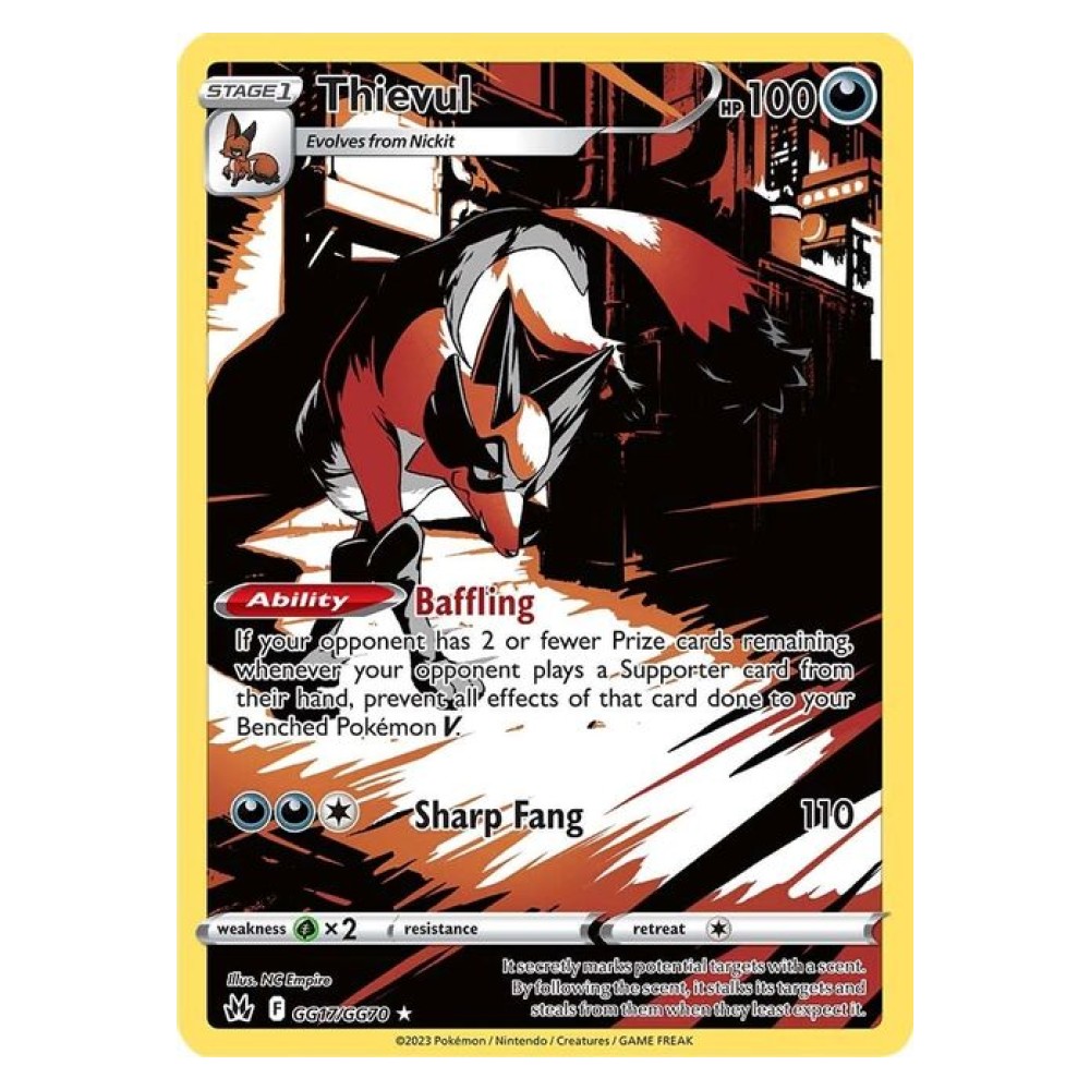 Thievul - Holo Rare GG17/GG70 Thie Vul - Holo Rare GG17/GG70