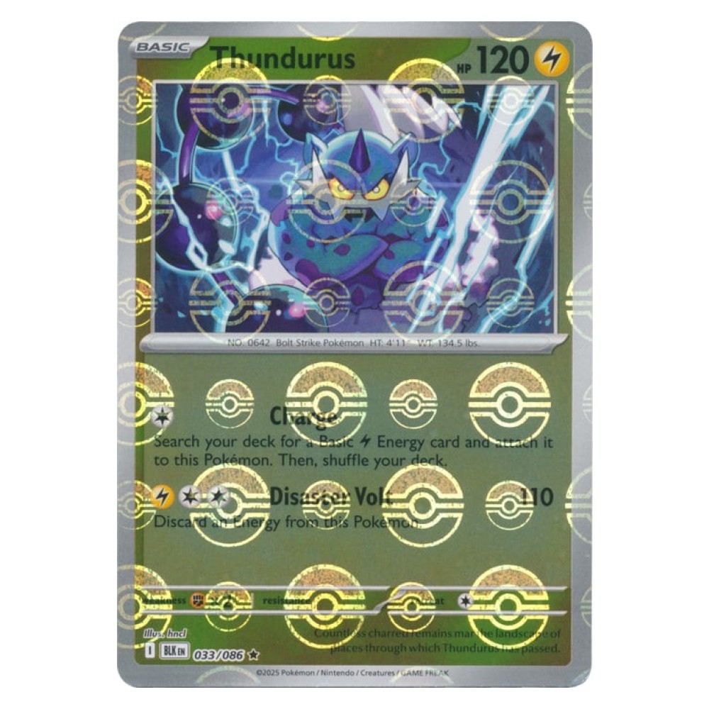 Thundurus - Poké Ball Reverse Holo | 033/086 