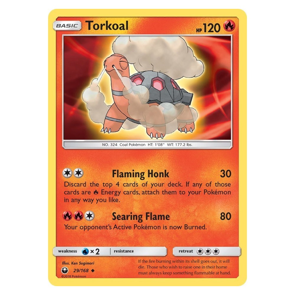 Torkoal - 29/168 Torkoal [Flaming Honk | Searing Flame] - 29/168