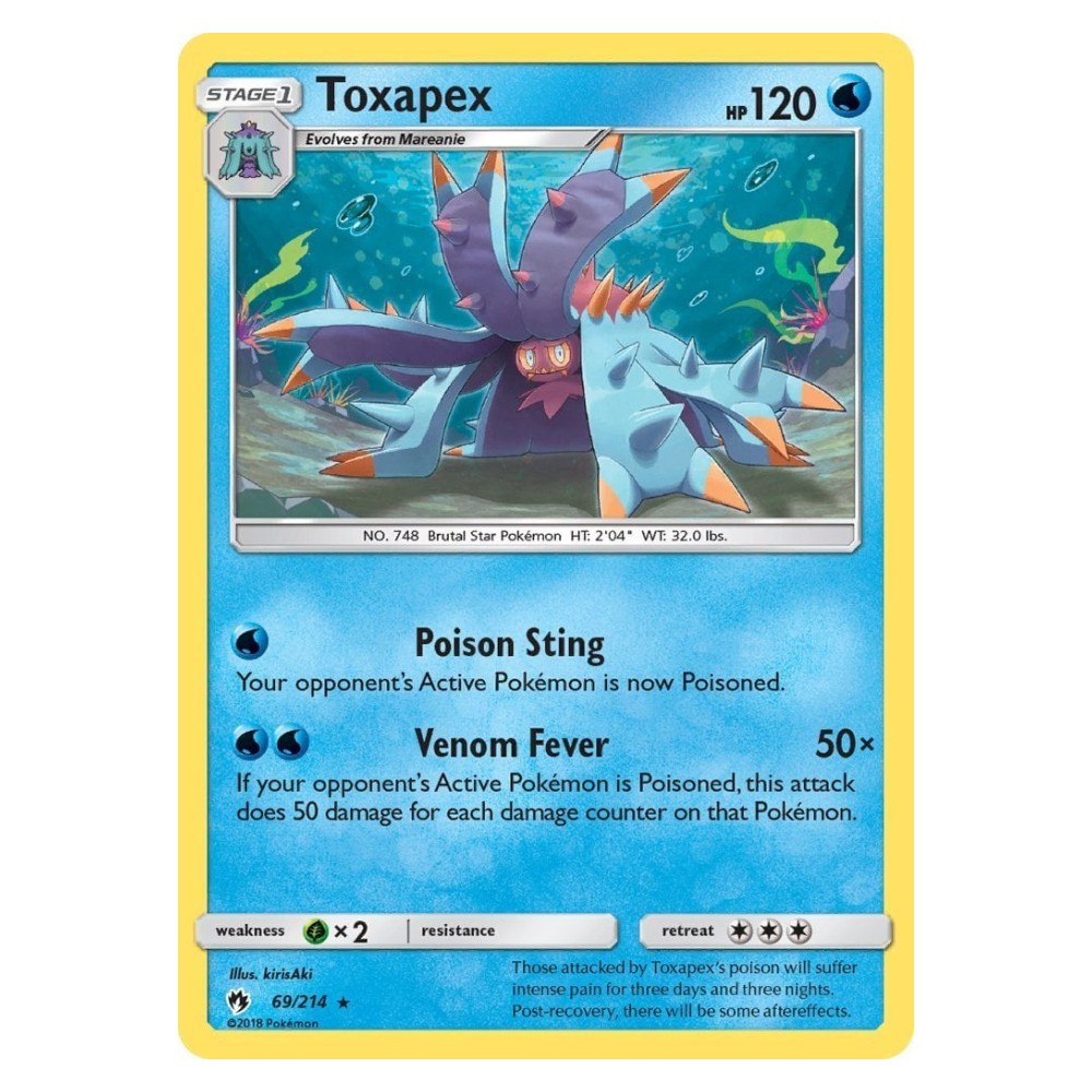 Toxapex - 69/214 Toxapex [Poison Sting | Venom Fever] - 69/214