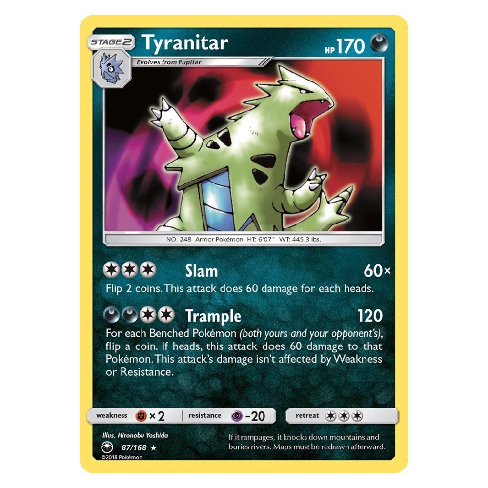 Tyranitar - Holo Rare 87/168 Tyranitar [Slam | Trample] - Holo Rare 87/168