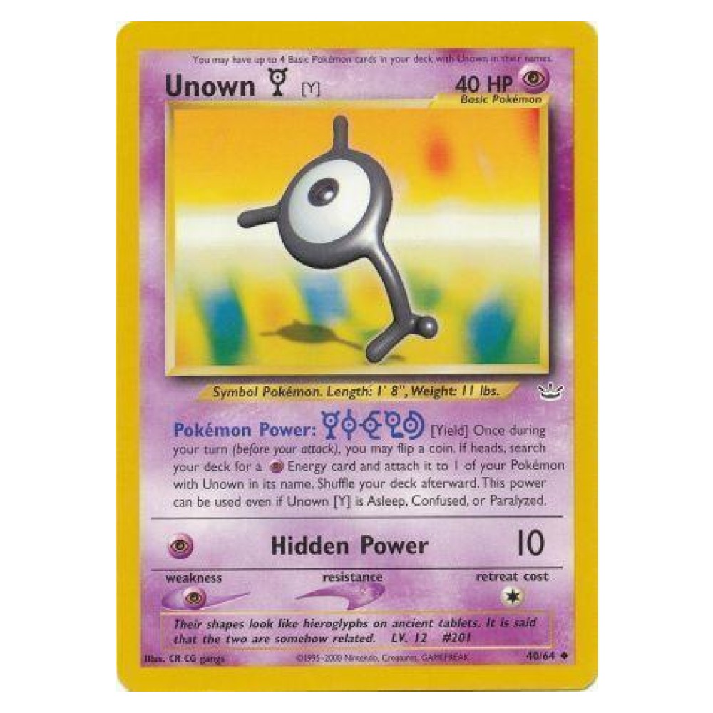 Unown Y - 40/64 Unown [Y] - 40/64