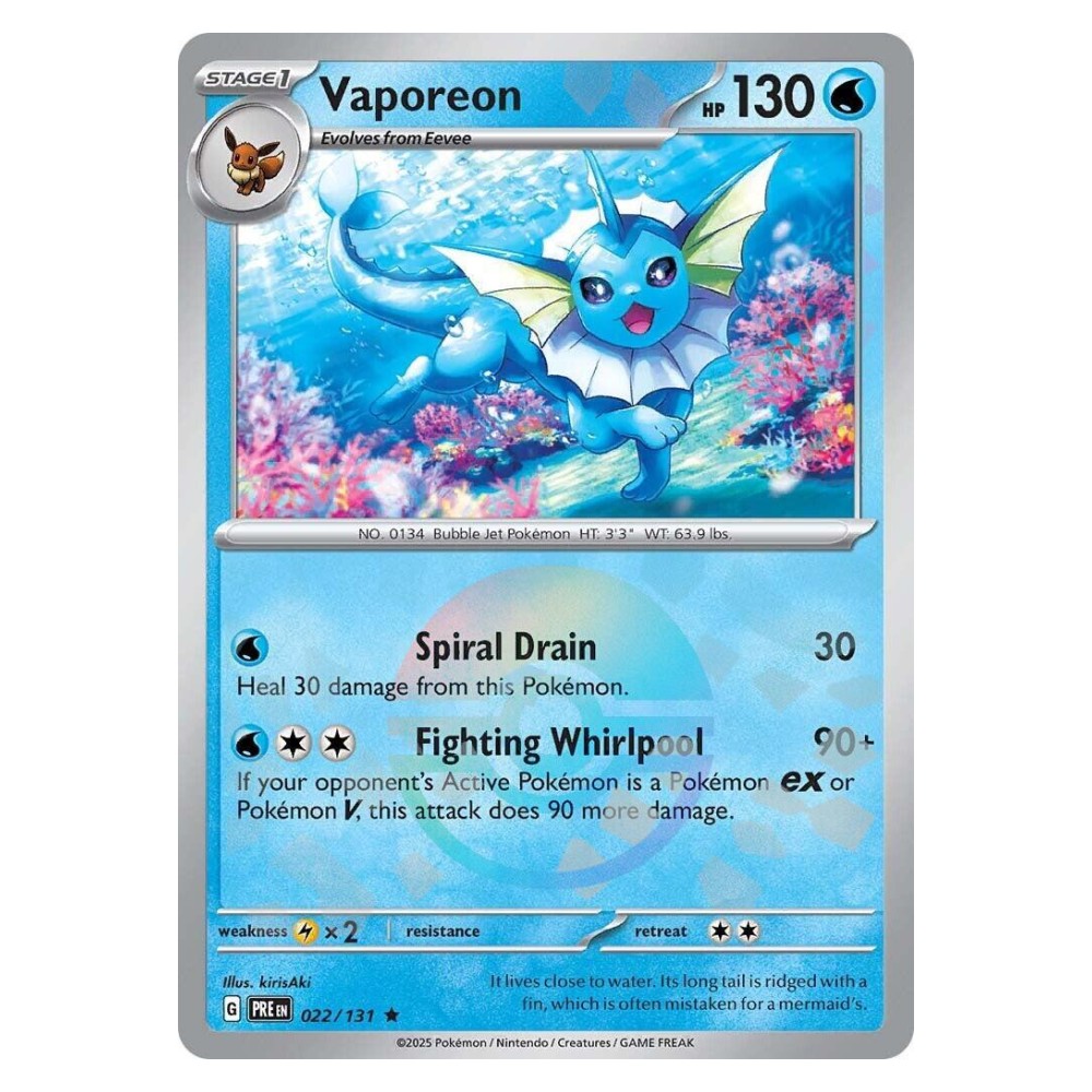 Vaporeon - Poké Ball Reverse Holo | 022/131 