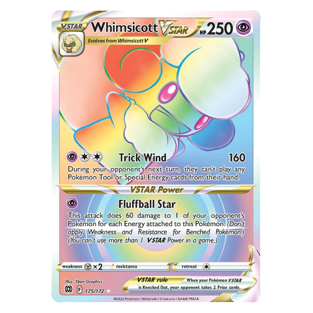 Whimsicott VSTAR - Secret Rare 175/172 Whimsicott V ASTRO - Secret Rare 175/172