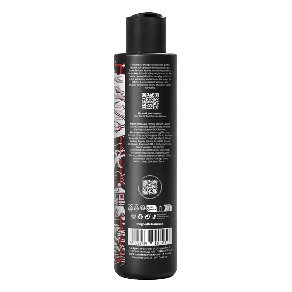 The Goodfellas’ smile shampoo S1 lavaggi frequenti Sakura 250ml - etichetta posteriore