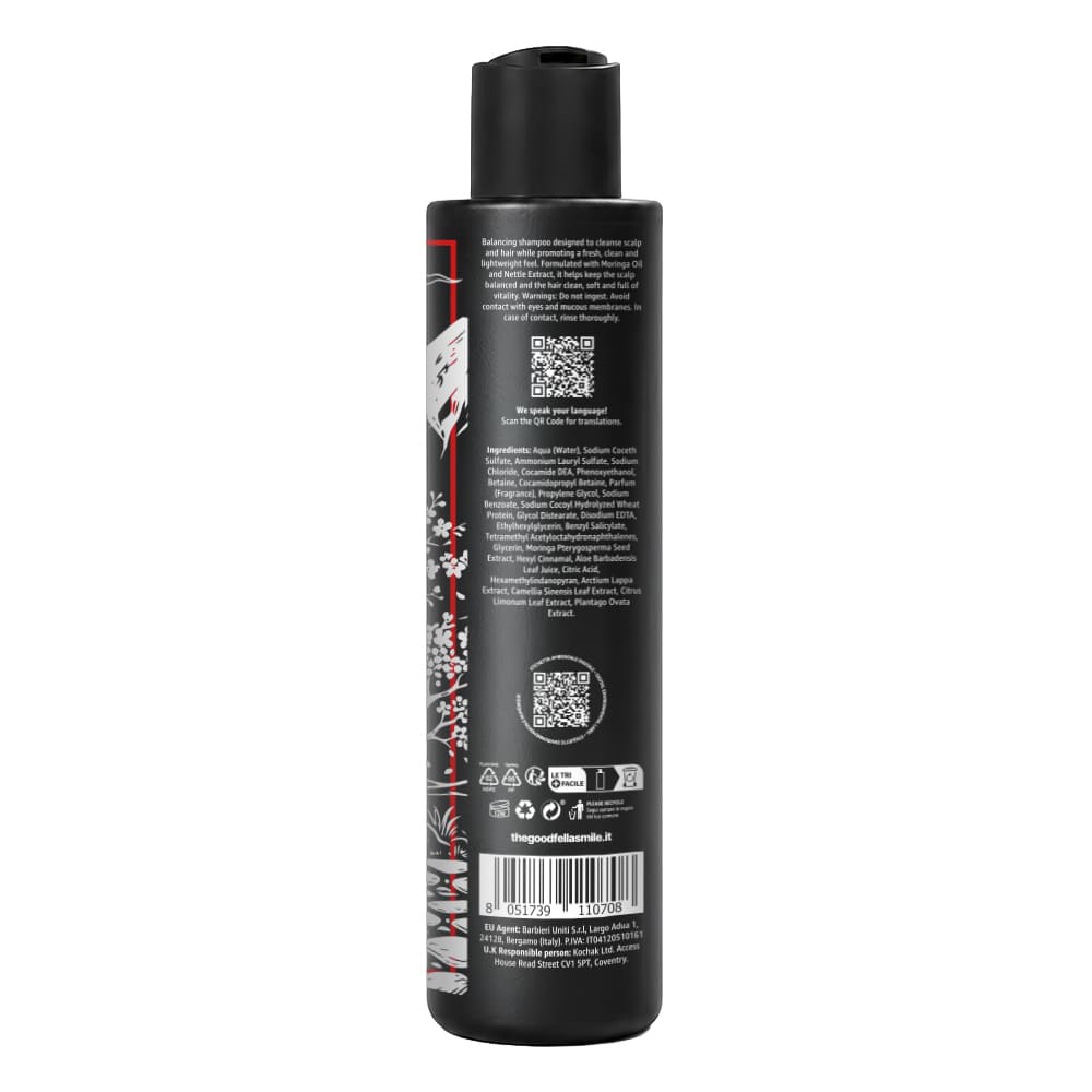 The Goodfellas’ smile shampoo S2 Purificante Midori 250ml - etichetta posteriore