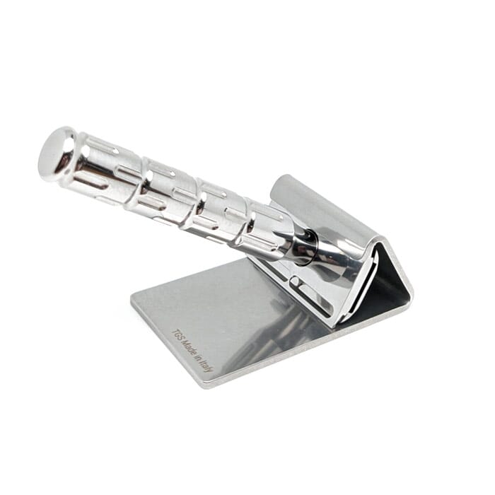 The Goodfellas’ Smile Stand for safety razor stainless steel