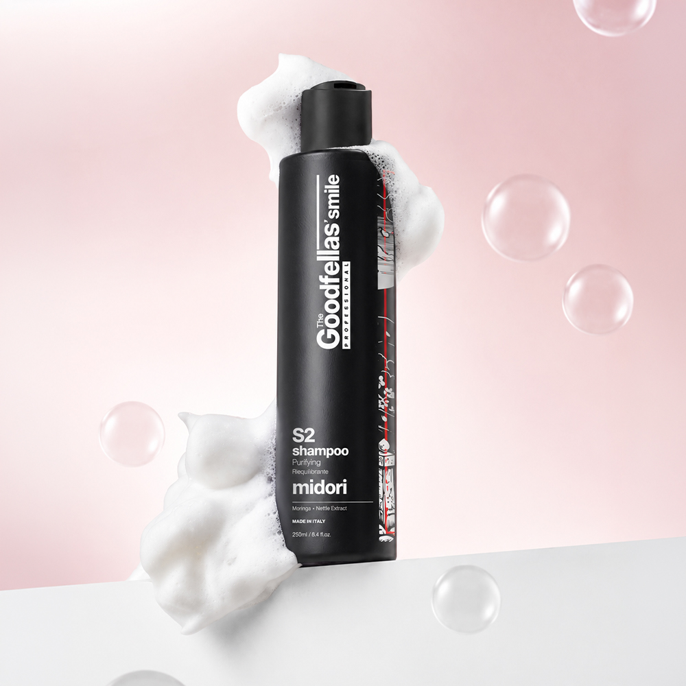 The Goodfellas’ smile shampoo S2 Purificante Midori 250ml - flacone con schiuma