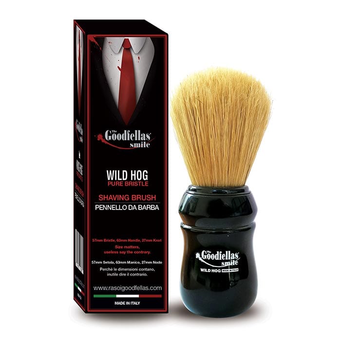The Goodfellas' smile shaving brush Wild Hog pure bristle 57mm