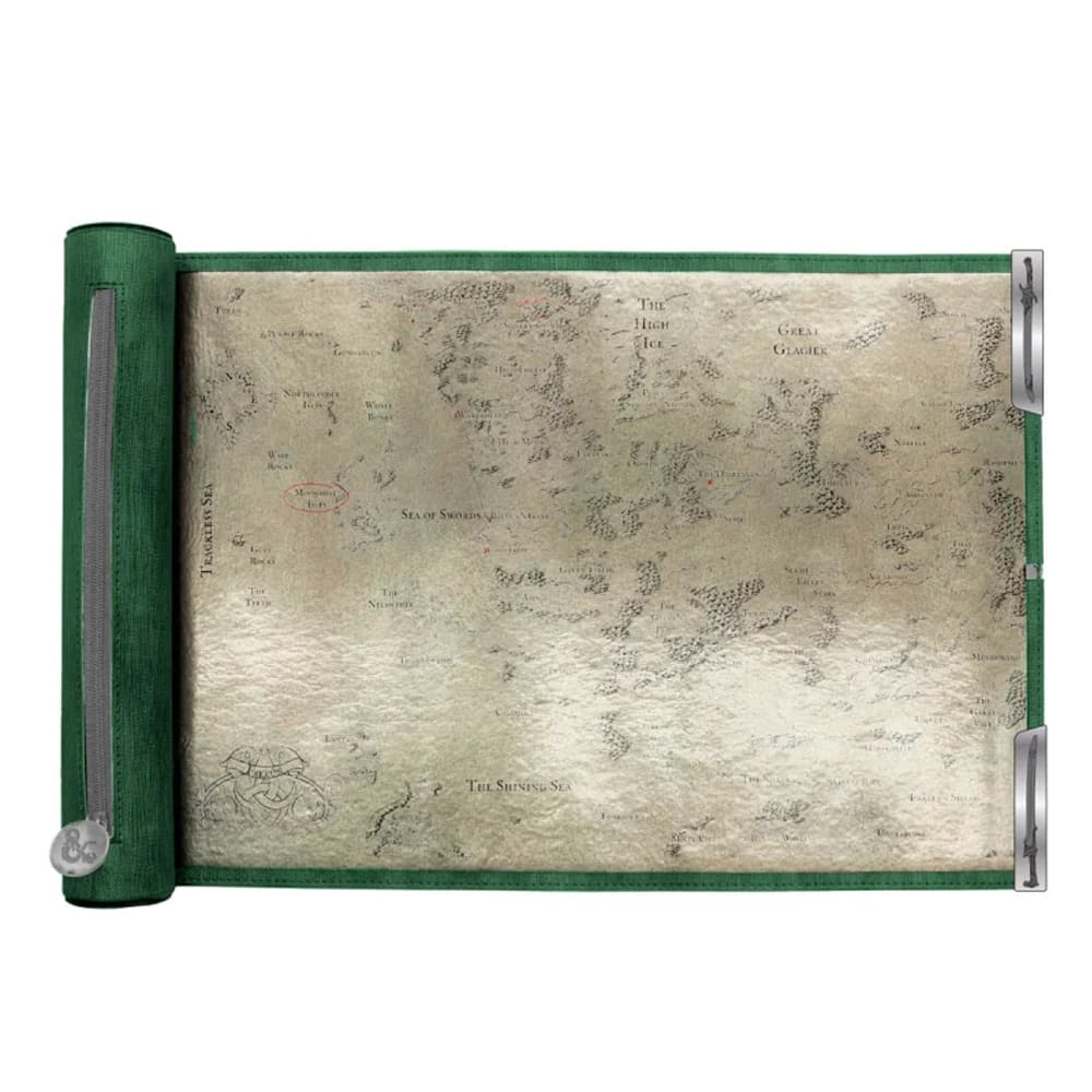 Dungeons & Dragons Artifacts Across Eternities Premium Dice Scroll Map Drizzt & the Forgotten Realms