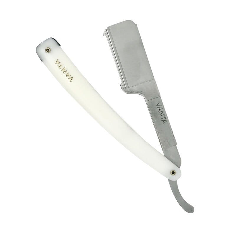 Vanta straight razor white full blade with locking lever