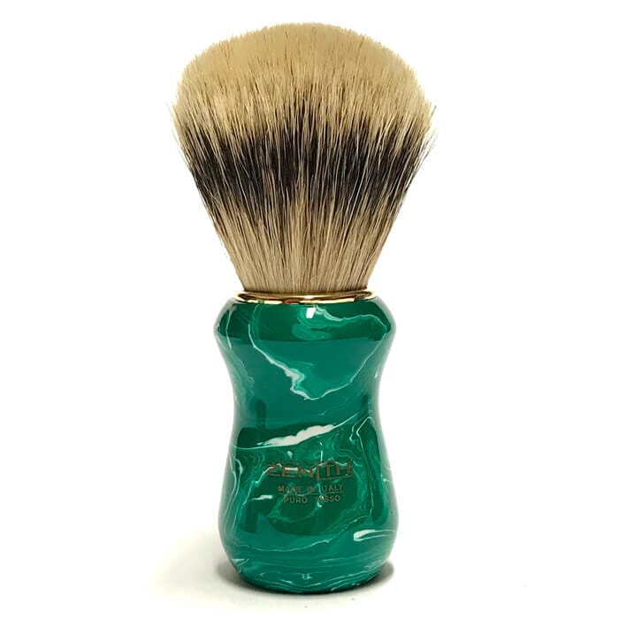 Zenith pennello da barba in tasso silvertip 502 Malachite SB